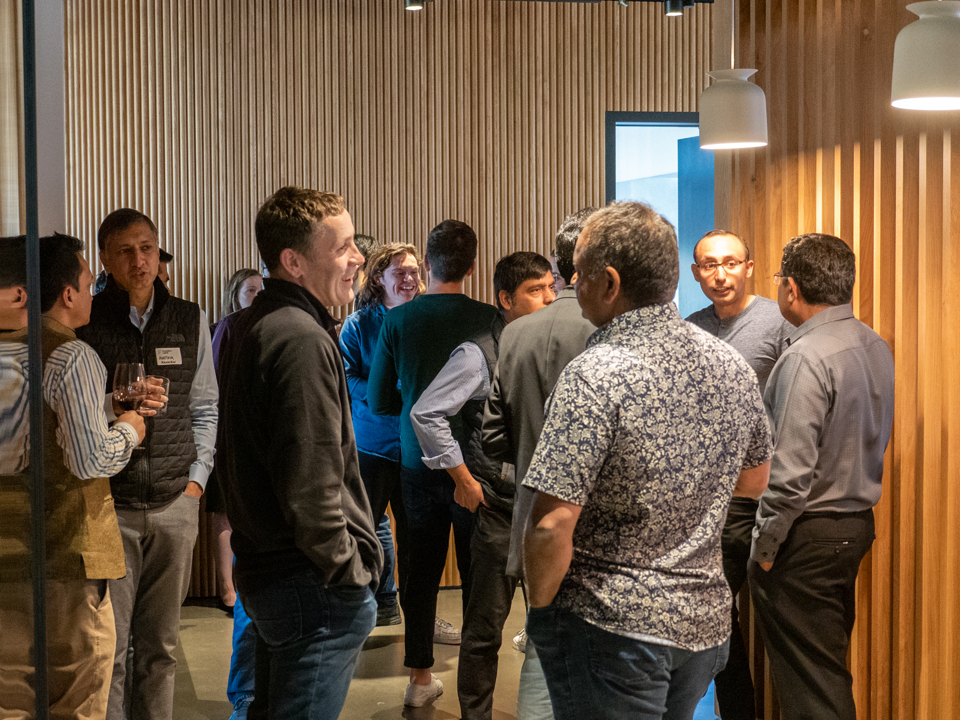 People mingling at the Enterprise Founders Dinner