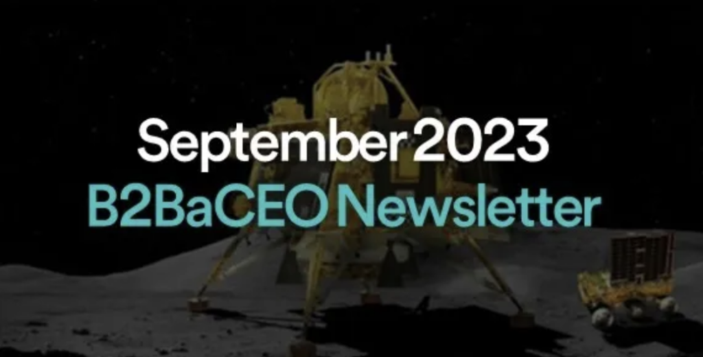 September 2023 B2BaCEO Newsletter Banner. Mars rover in the background.