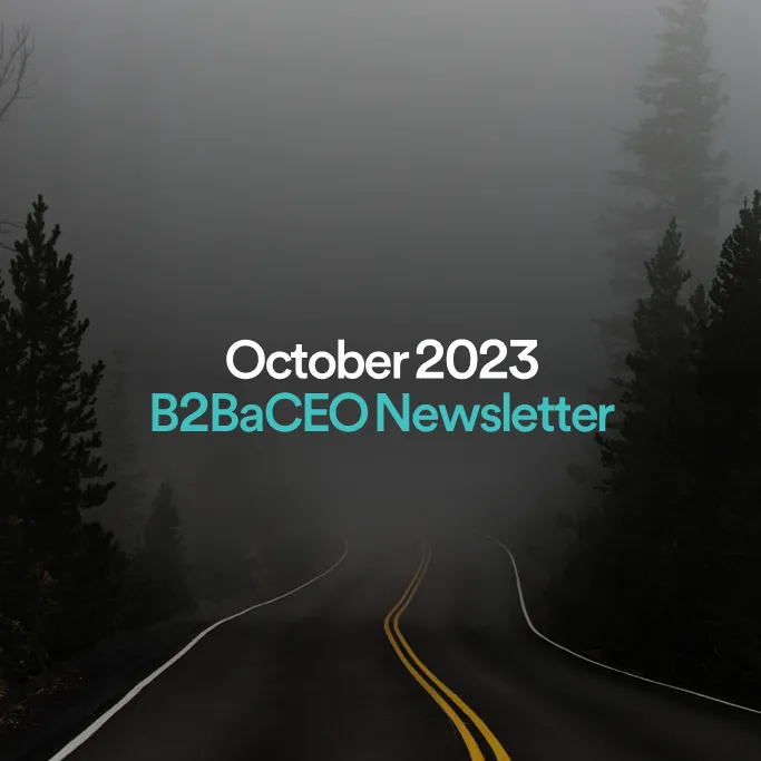 october 2023 B2BaCEO Newsletter banner